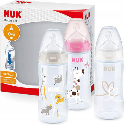NUK No Colic σετ μπιμπερό 3x 300 ml 0-6