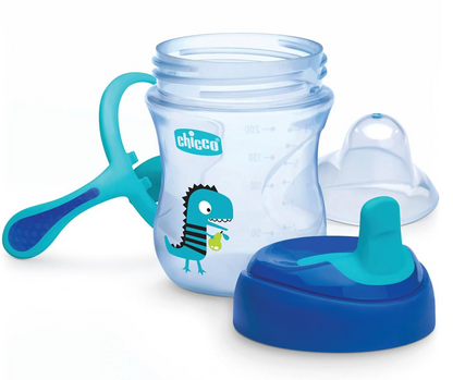 CHICCO Transition Cup Drinkbeker met tuit en handgrepen 200 ml 4 maanden+