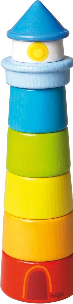 HABA bloques de madera faro, set de 7 piezas, 21 cm
