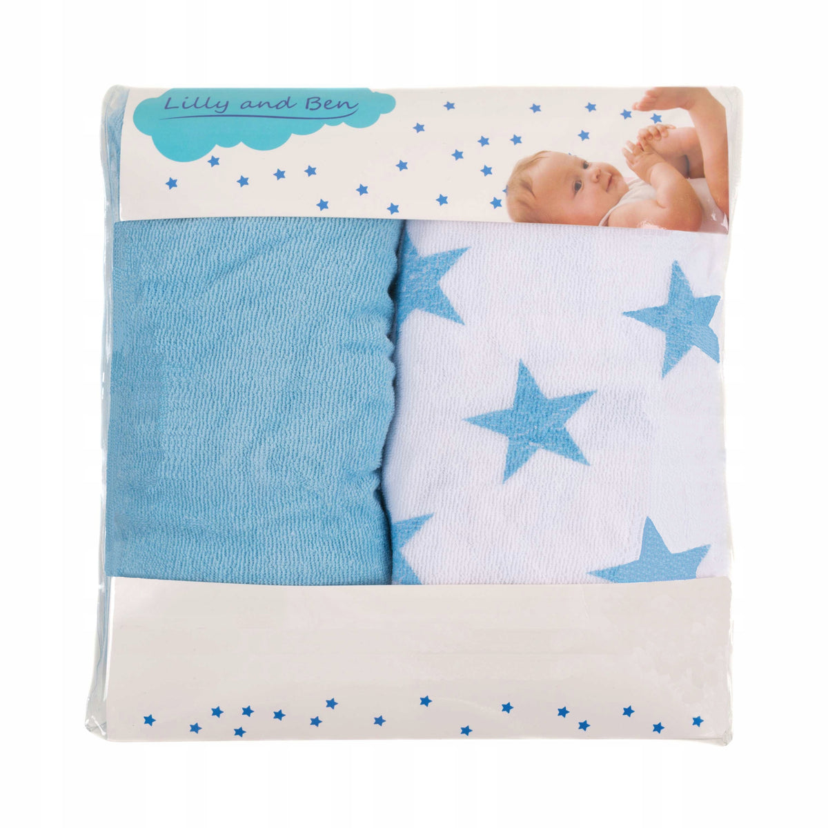 LILLY AND BEN 2x frotté hoes voor verschoontafel