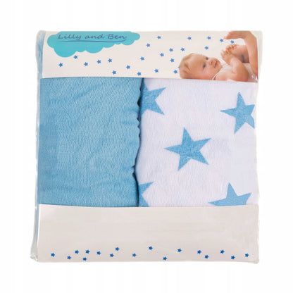 LILLY AND BEN 2x frotté hoes voor verschoontafel