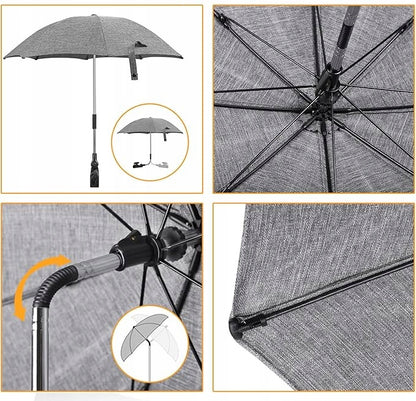 Paraguas protector para cochecito diámetro 73 cm impermeable y protección UV