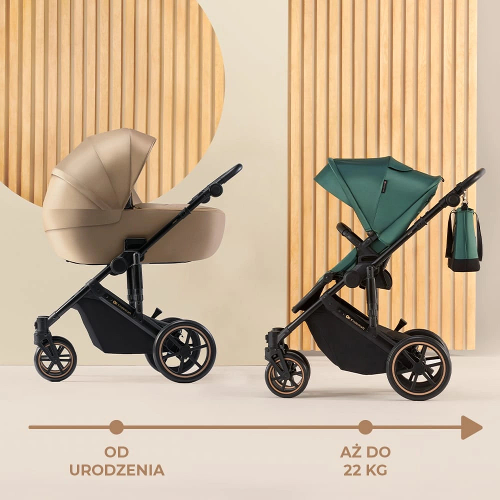 KINDERKRAFT PRIME2 PRO 3w1 wózek wielofunkcyjny do 22kg + fotelik MINK PRO – SHADOW GREY – zdjęcie 8