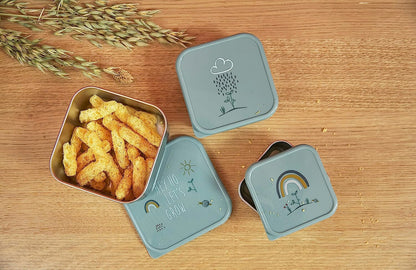 LASSIG Snackbox cajas de acero para snacks x2