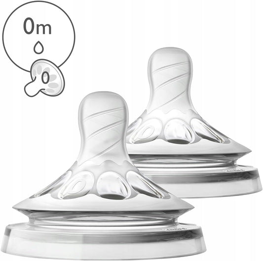 PHILIPS AVENT Natural smoczki do butelek 0msc x2