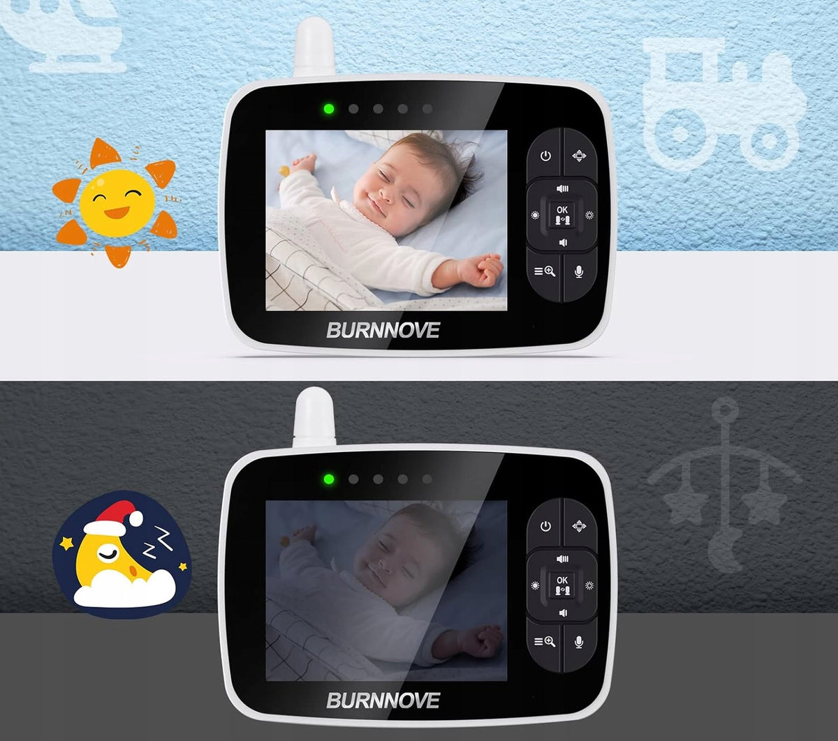 BURNNOVE SM35PTZ zdalnie sterowana niania elektroniczna