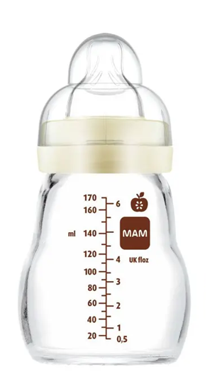 MAM Feel Good sticlă din sticlă 170 ml 0 m+ tetină 1
