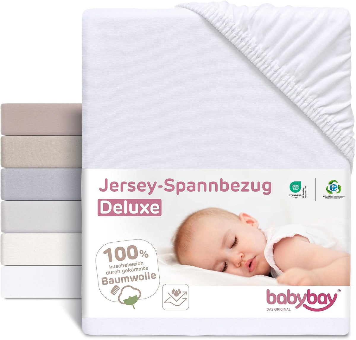 BABYBAY fitted sheet with membrane for Maxi, Midi, Boxspring, Comfort and Comfort Plus models