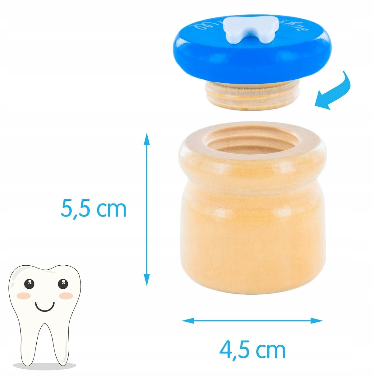 ZWEN conjunto comemorativo caixa de madeira para dente, mealheiro, foto