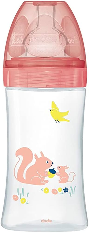 DODIE láhev 270 ml dudlík 2 střední průtok 0-6 m VEVERKA