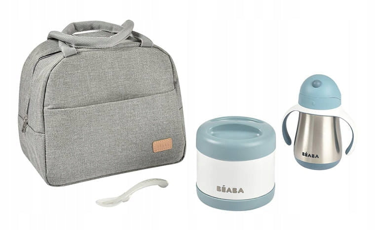 BEABA Isoliertasche + Thermosflasche Löffel