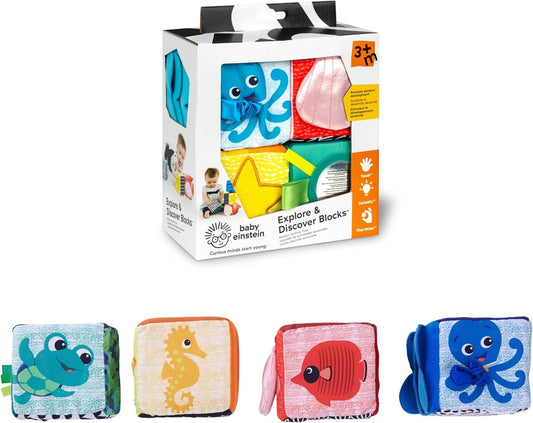 BABY EINSTEIN Esplora e Scopri Blocchi morbidi educativi 4 pezzi