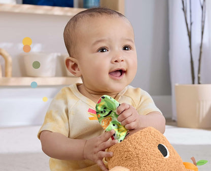 FISHER-PRICE μαλακή αισθητηριακή καπιμπάρα με οδοντοφυΐα και μαράκα 23,5 εκ.