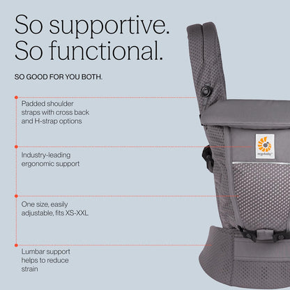 ERGOBABY ADAPT SoftFlex MESH ergonomische draagzak 3,2-20 kg