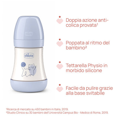 Chicco Perfect5 biberon 150 ml flusso lento blu 0m