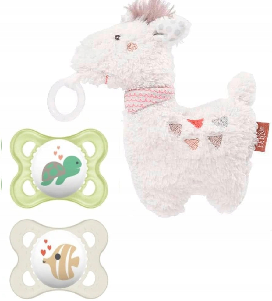 MAM ORIGINAL chupete calmante x2 0-6m + peluche con clip FEHN