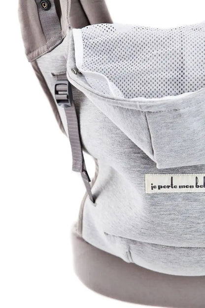 LOVE RADIUS nosidełko ergonomiczne z kapturem HOODIE CARRIER szare, stylowe nosidło dla dziecka
