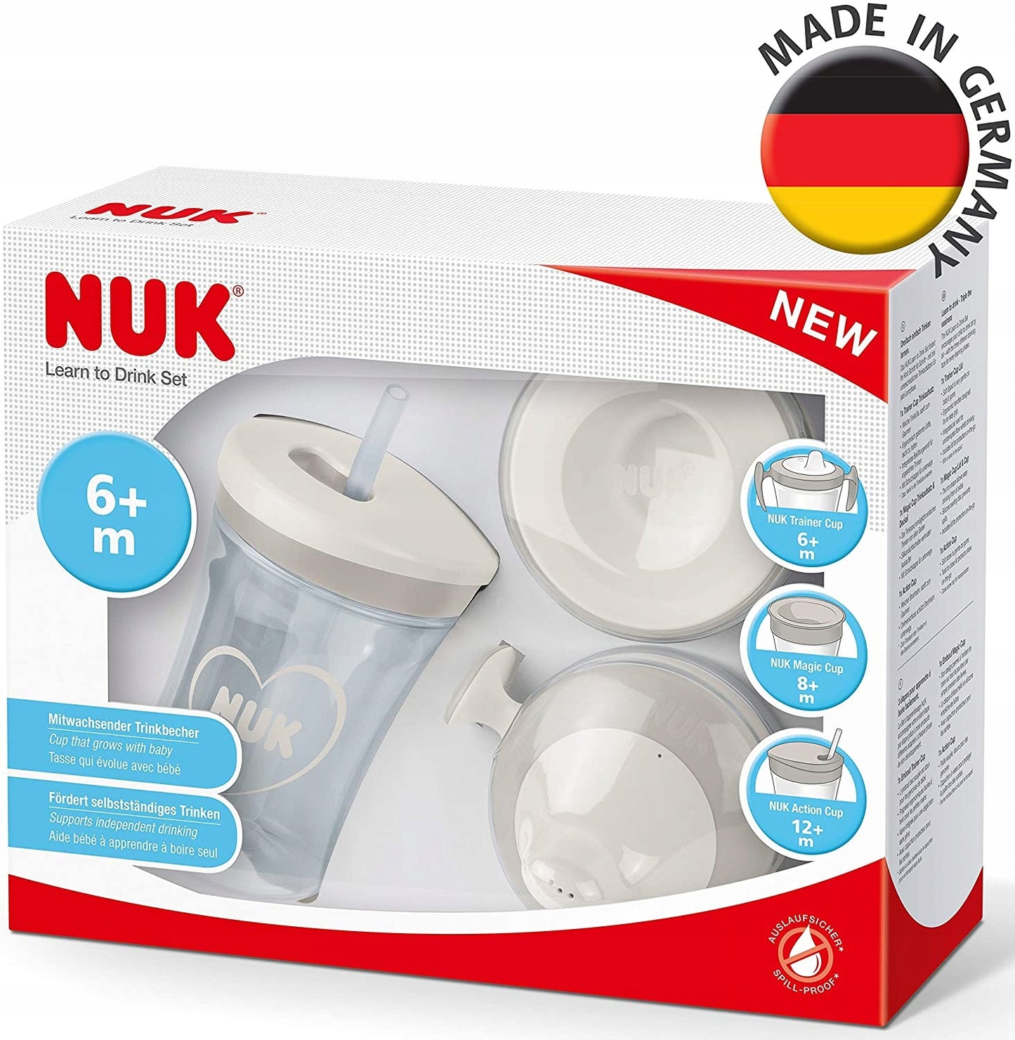 NUK zestaw do nauki picia kubek + 3 ustniki – zdjęcie produktu 7