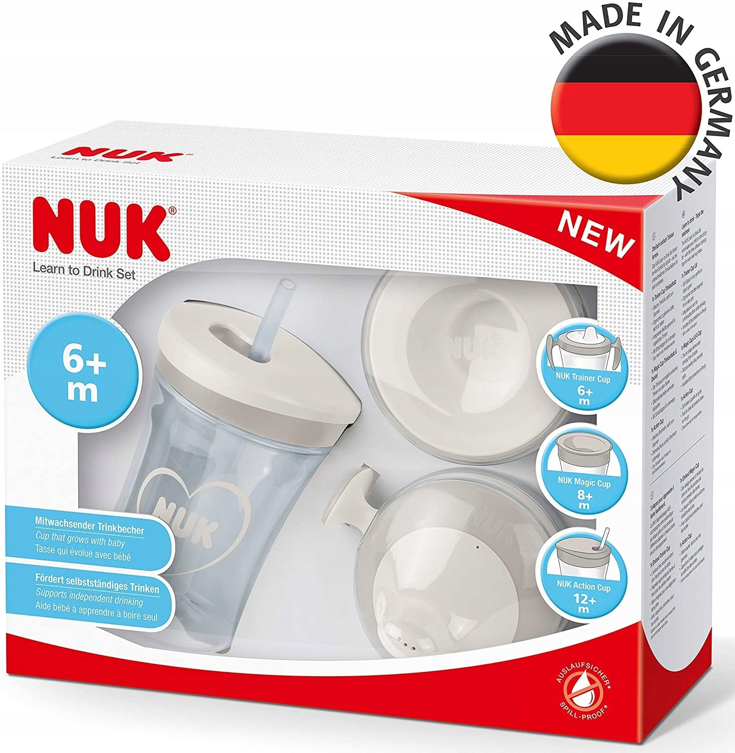 NUK zestaw do nauki picia kubek + 3 ustniki – zdjęcie produktu 7