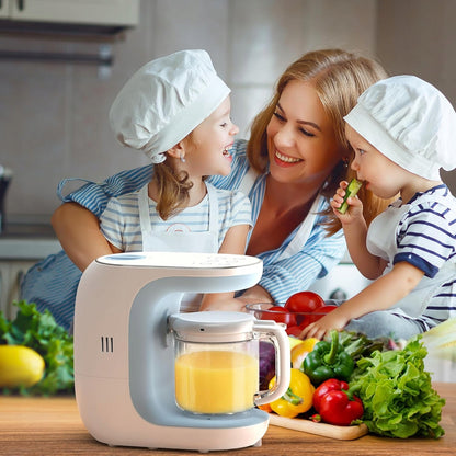 ECCOMUM 5-in-1 keukenrobot stoomkoker blender sterilisator + spatel