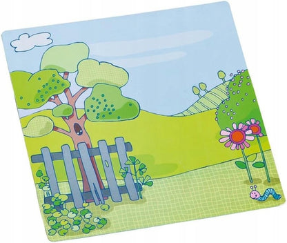 HABA układanka magnetyczna Ubierz Lilli 4 tła 54 magnesy, kolorowe tło ogrodowe do zabawy