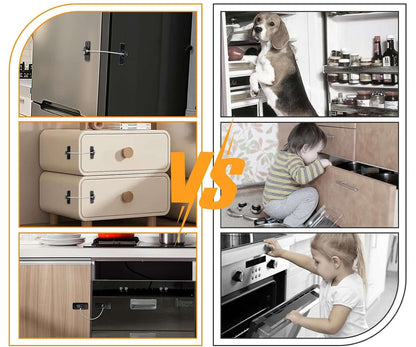 CHILD SAFETY LOCK stalowe zabezpieczenie przed dziećmi do szafek i szuflad x1 – zdjęcie 5