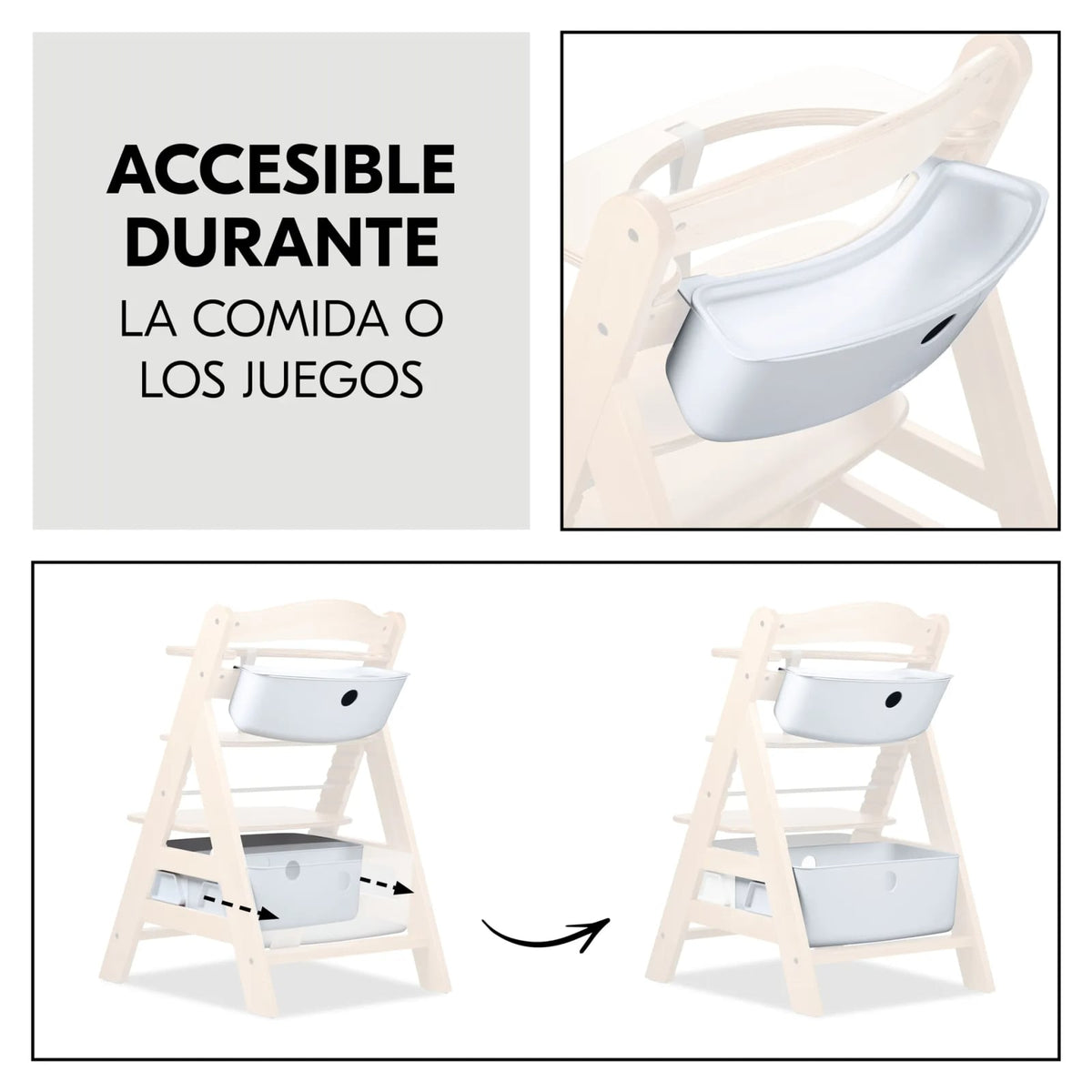 Hauck Alpha Box Set organizer per seggiolone bianco