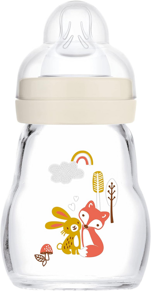 MAM Feel Good butelka szklana 170 ml 0 m+ smoczek 1