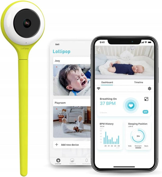 LOLLIPOP baby monitor elettronico telecamera Full HD con monitor del respiro