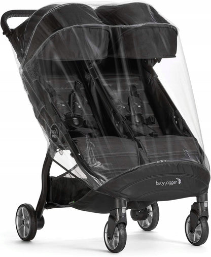 BABY JOGGER folia przeciwdeszczowa City Tour 2 DOUBLE – osłona na deszcz i wiatr do wózka podwójnego