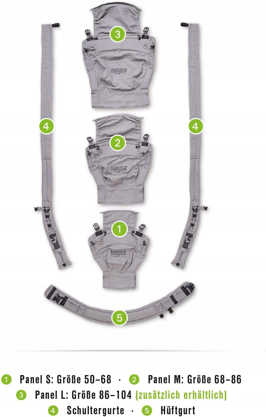 HOPPEDIZ NABACA nosidełko ergonomiczne ZESTAW basic – zdjęcie produktu 6