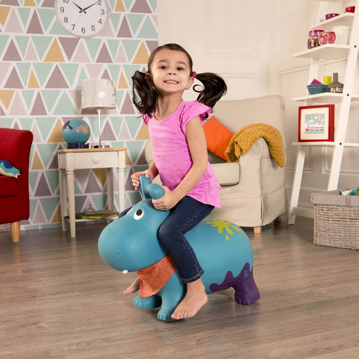 B.TOYS hipopotam GUMOWY SKOCZEK 61 cm + pompka – zdjęcie produktu 2