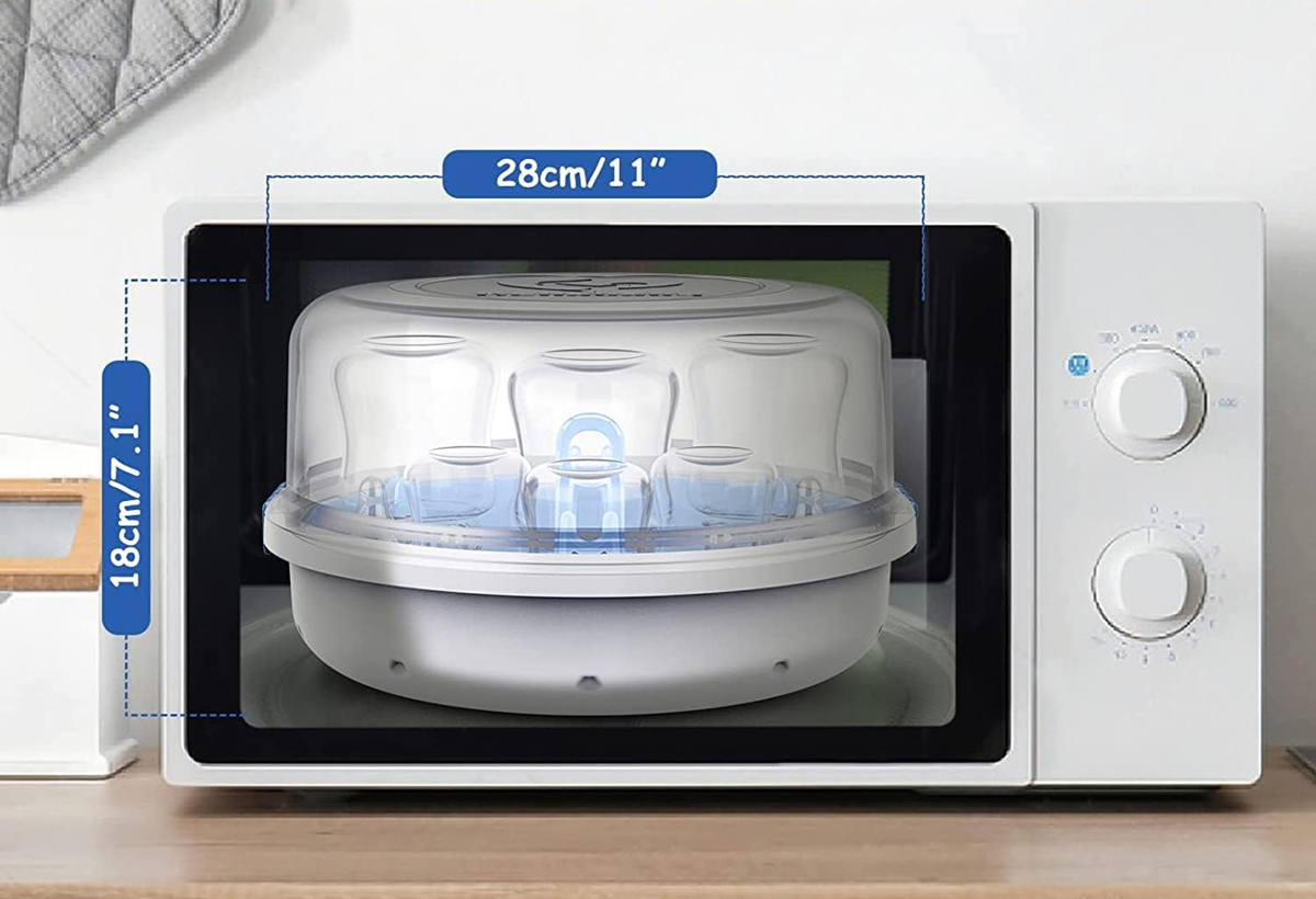 BELLABABY BLA8913 microwave sterilizer + tongs