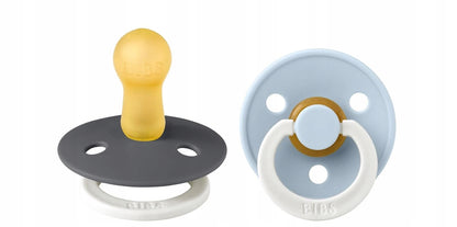 BIBS 2 rubber teats, round, Ø....dark