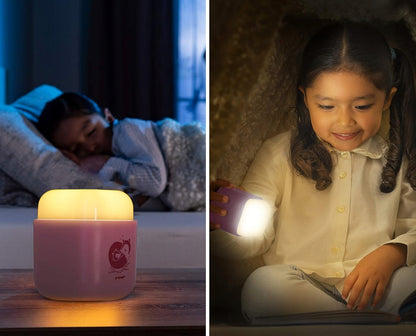REER SleepLight 2w1 lampka nocna LED przenośna lub do gniazdka, różowa, dla dzieci