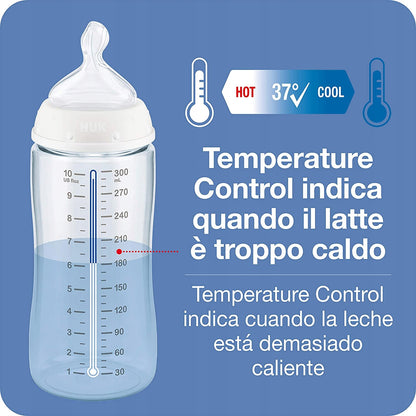 Set NUK NO COLIC 4 biberon cestino CONTROLLO TEMPERATURA