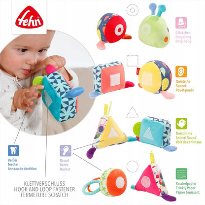 FEHN Color Friends chenille puzzle à scratch SENSORIELLE 36cm
