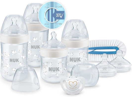 NUK zestaw butelek i akcesoriów Perfect Start Nature Sense 0-18