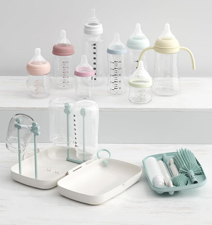 MOMCOZY 7 in 1 set da viaggio per pulire biberon, tettarelle e cannucce + custodia