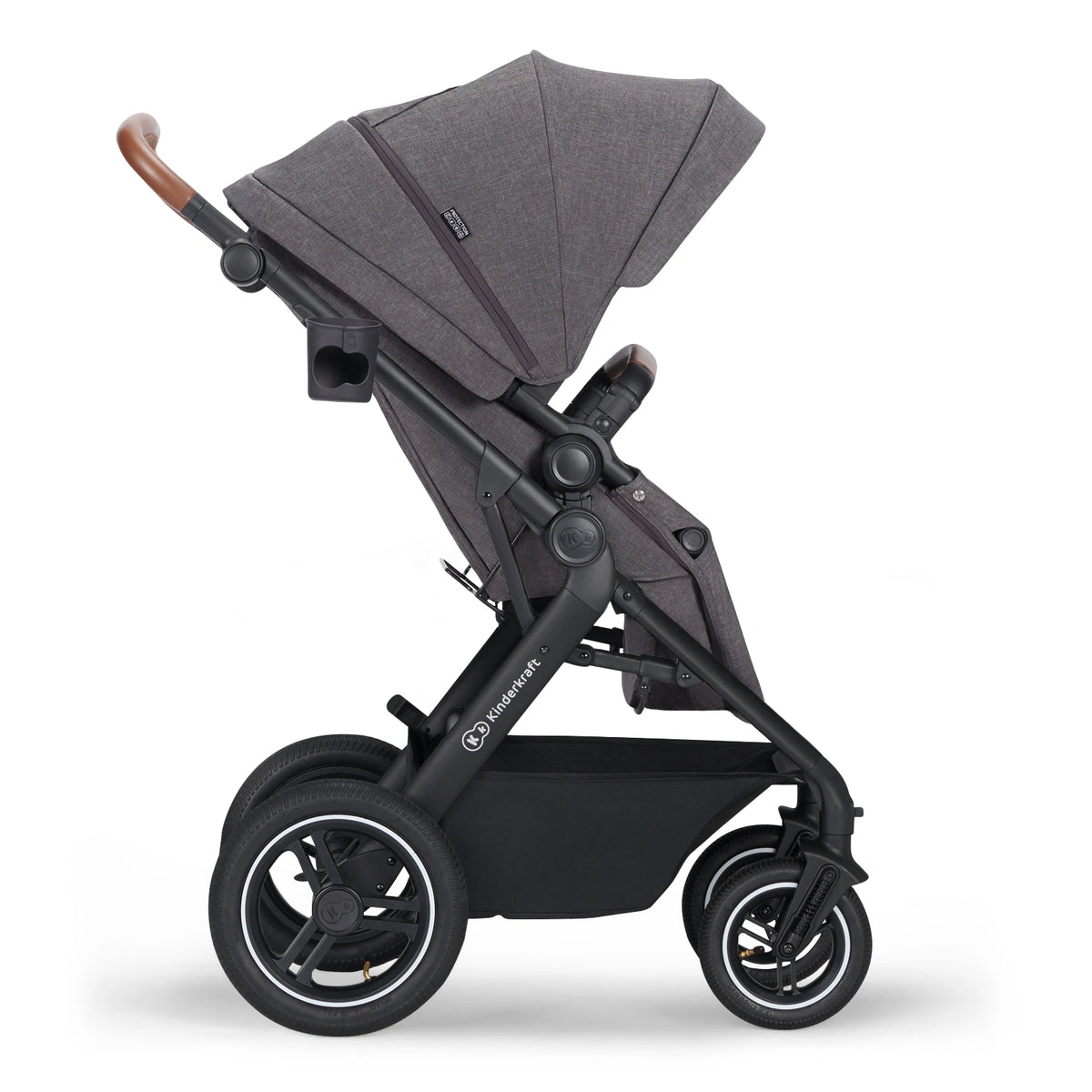 KINDERKRAFT B-TOUR 3w1 wózek wielofunkcyjny do 22kg + fotelik MINK PRO – DARK GREY – zdjęcie 9