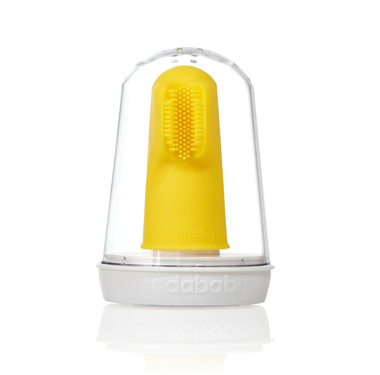 FRIDA BABY spazzolino in silicone da dito per denti + custodia