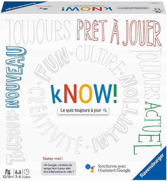 KNOW! gra planszowa J.FRANCUSKI, francuska wersja quizu dla 3-6 graczy, wiek 10/16+