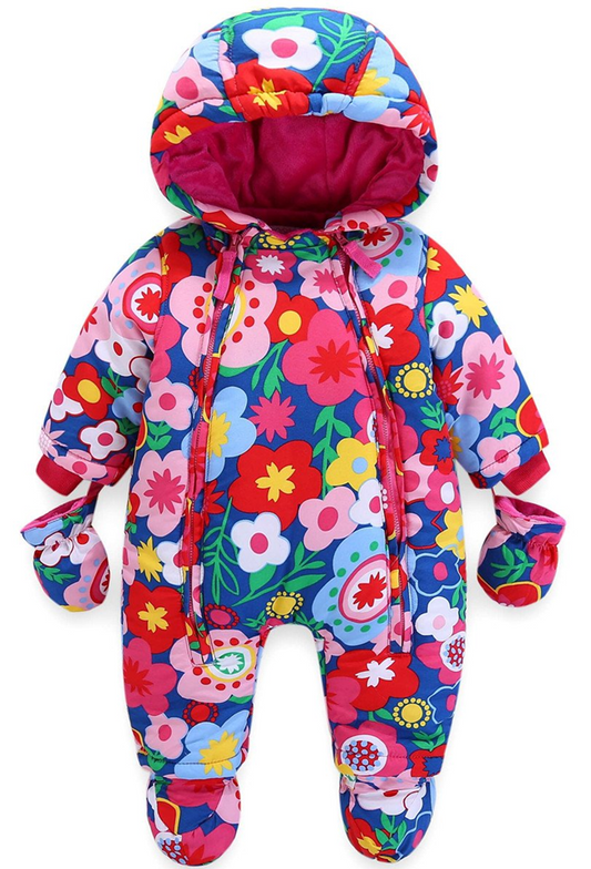 JIAMY tuta invernale con cappuccio 18-24 mesi + guanti e scarpine