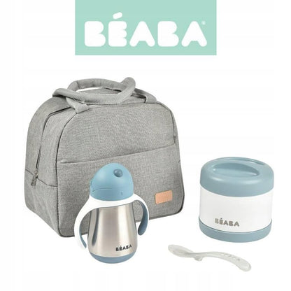 BEABA Isoliertasche + Thermosflasche Löffel