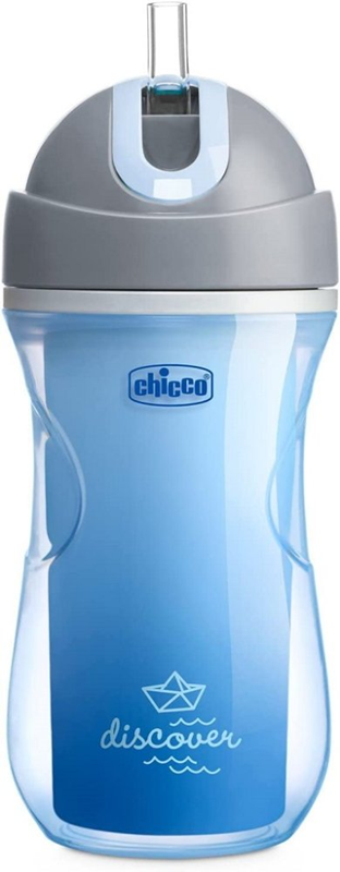 CHICCO Sport Cup gobelet anti-fuite avec paille 266 ml 14 m+