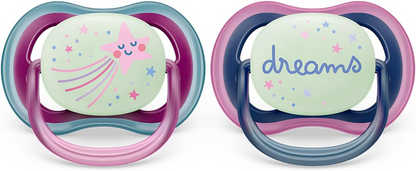 PHILIPS AVENT Ultra Air Night πιπίλες 2 τεμ. 6–18 μηνών ΦΩΣ ΣΤΟ ΣΚΟΤΑΔΙ