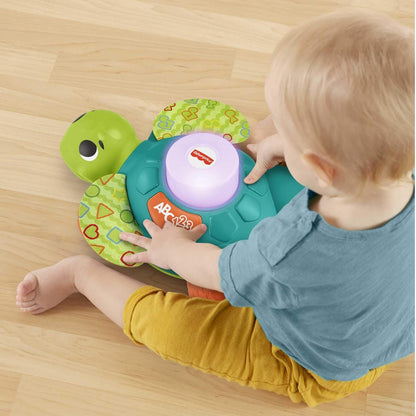 FISHER-PRICE GXK32 interaktywny żółw język francuski, zielona zabawka edukacyjna dla dziecka 9m+