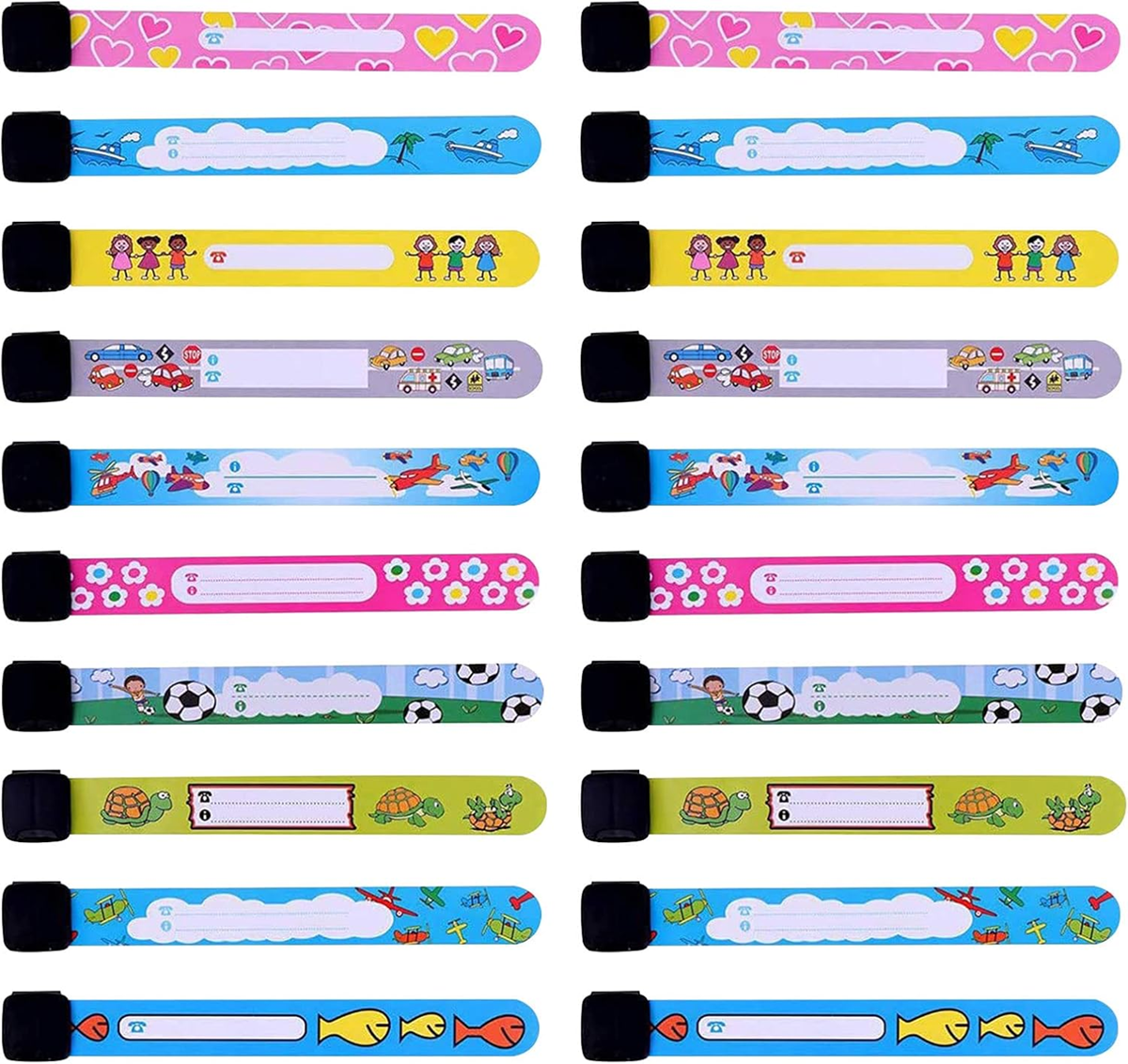 TSHAOUN braccialetti SOS impermeabili per bambini 20 pezzi