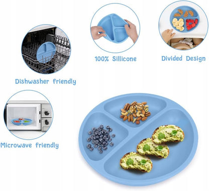 VICLOON three-section plate with suction cup x3