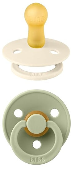 BIBS 2 rubber pacifiers, round